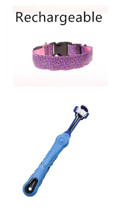 LED dog collar Collar Safety Adjustable Nylon Leopard Pet Collar