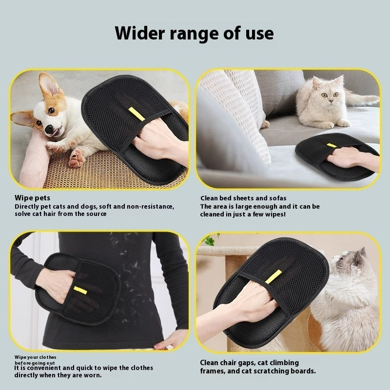 Pet Hair Remover Glove – Grooming Brush for Dogs & Cats
