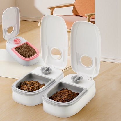 Automatic Pet Feeder Smart Pet Feeder For Cats Dogs Timer Stainless Steel Bowl Auto Dog Cat Pet Feeding